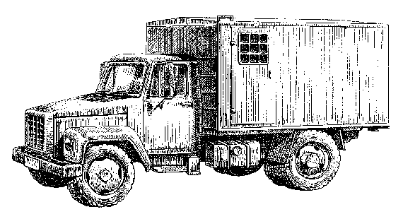 Автозак вид сбоку белый фон