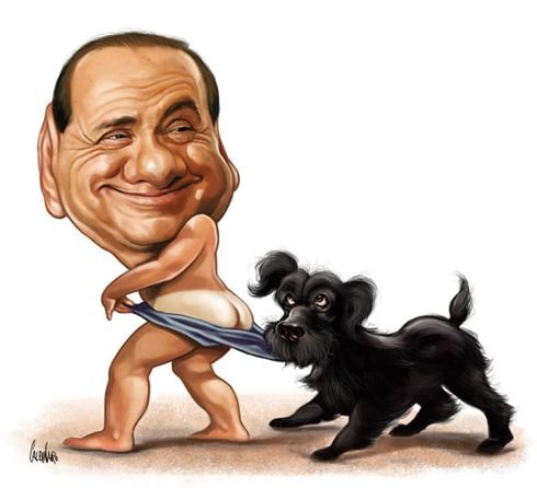 Сильвио Берлускони рисунок