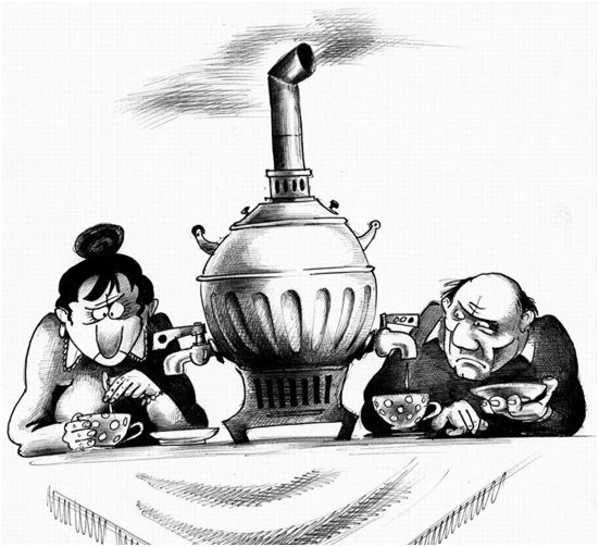 Чаепитие карикатура