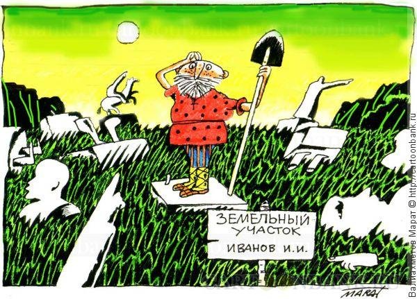 Карикатура участок земли