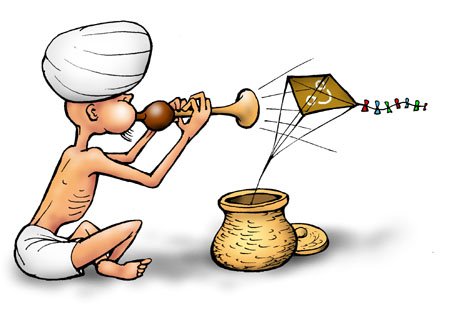 Факир Заклинатель змей карикатура