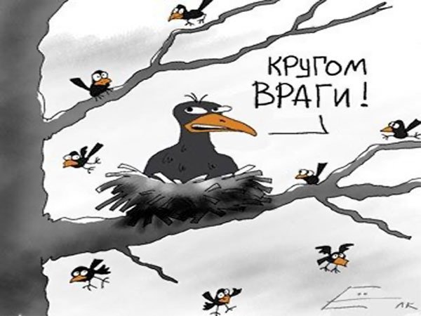Кругом враги карикатура