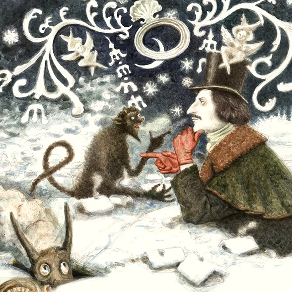 Вакула с чертом иллюстрации