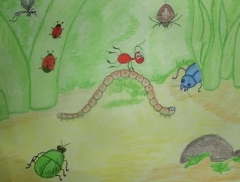 Приключения муравьишки гусеница Землемер