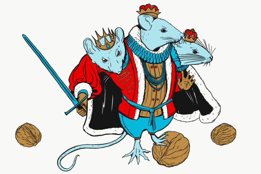 Мышиный король. Семиглавый мышиный Король. Семиголовый мышиный Король в Щелкунчике. Трёхголовый крысиный Король.
