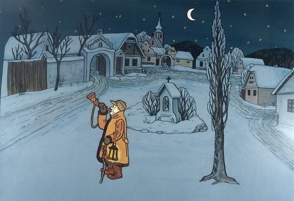 Йозеф Лада иллюстрации к Рождеству