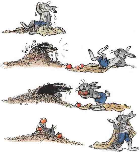 Мешок яблок Сутеев герои