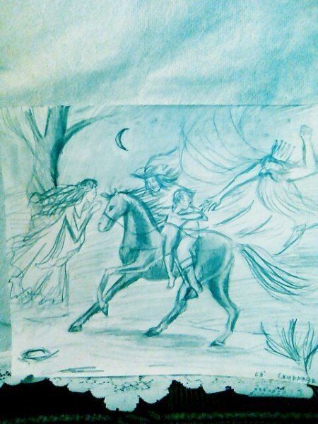 Лесной царь Шуберт рисунок