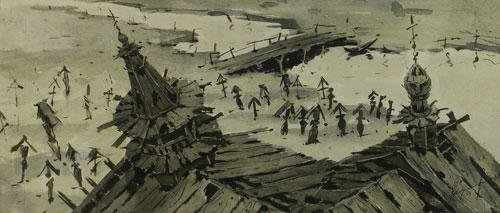 Иллюстрация к рассказу в деревне Бунин