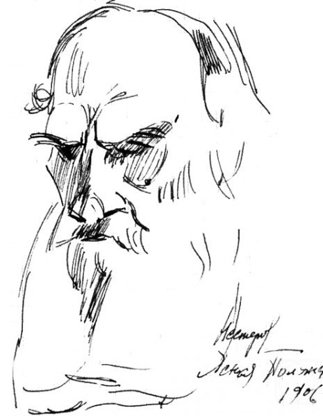 Портрет Льва Николаевича Толстого рисунок