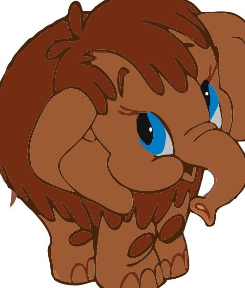 Герой мультфильма Мамонтенок