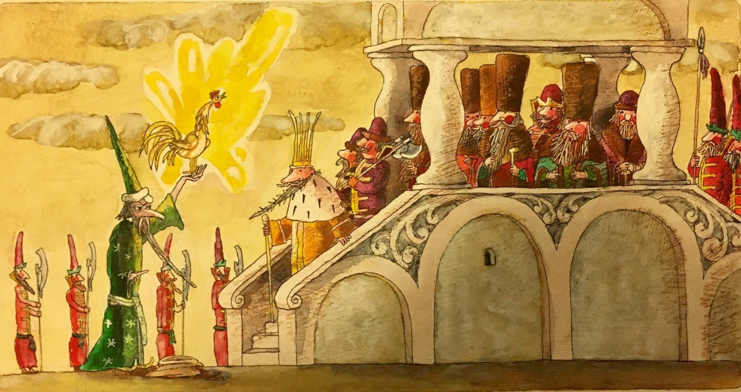Иллюстрация к опере золотой петушок