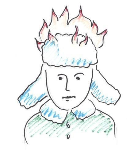 Рисунок к фразеологизму на Воре шапка горит