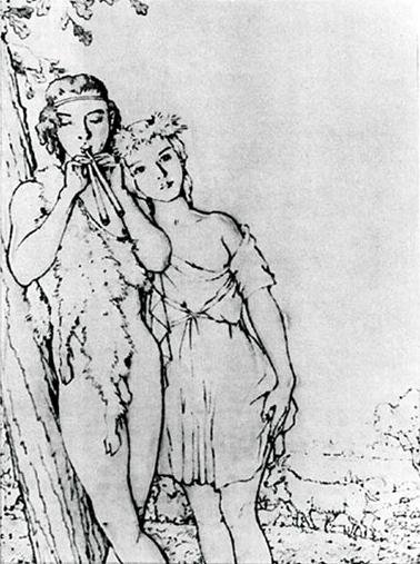 Дафнис и Хлоя литографии Шагала