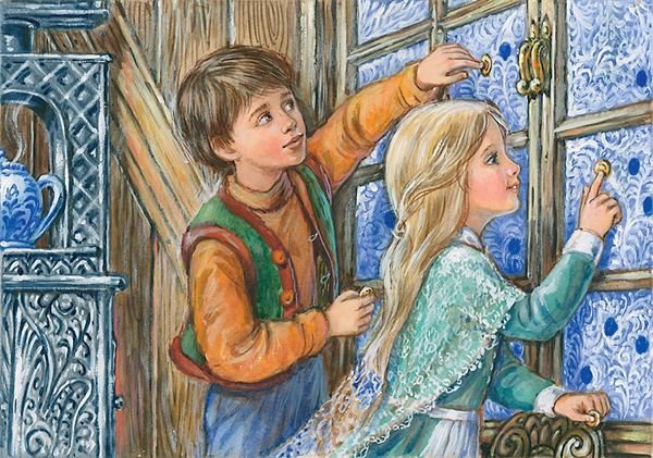 Кай и Герда Егоренкова иллюстрации