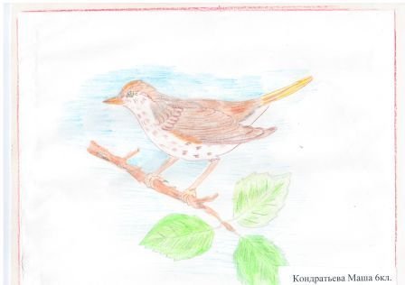 Рисунок к романсу Жаворонок