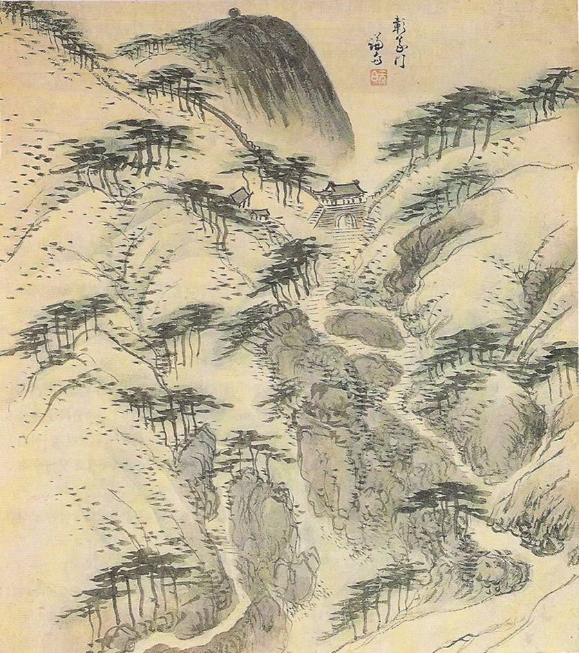 Бунин чанг. Чон сон (1676-1759. Се-и китайская живопись. Орел китайская живопись. Корейская Национальная живопись Чон сон.