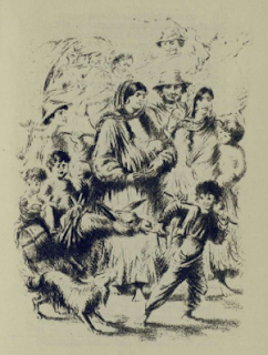 Рисунок к поэме Пушкина цыганы