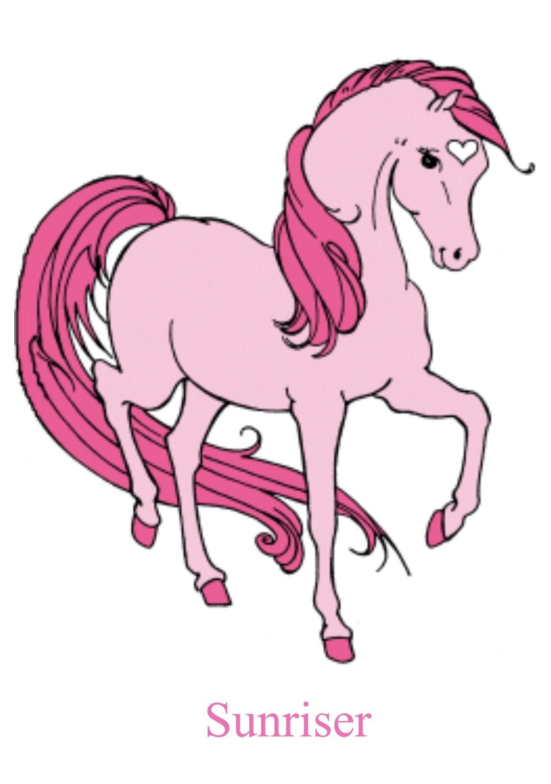 Конь с розовой гривой фото