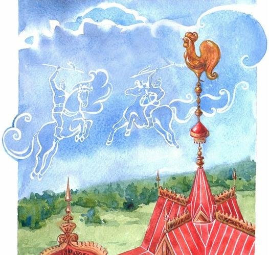 Сказка о золотом петушке Пушкин рисунок