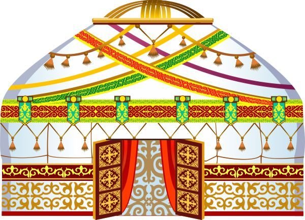 Юрта раскраска