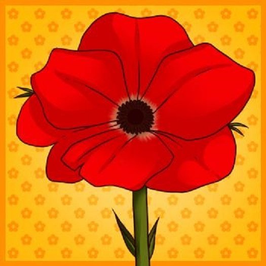 Красный цветочек