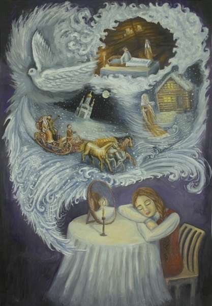 Карл Брюллов гадающая Светлана 1836