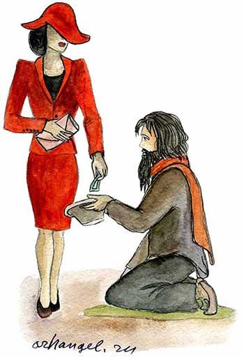 Бедность иллюстрация