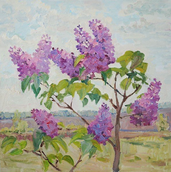 Нарисовать сирень Рахманинова