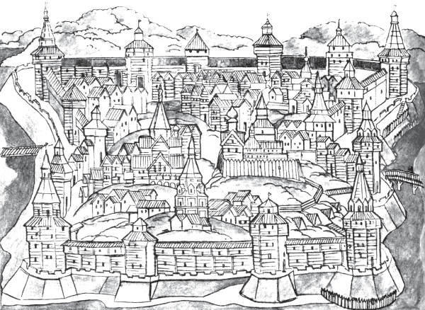 Эскиз древнего города