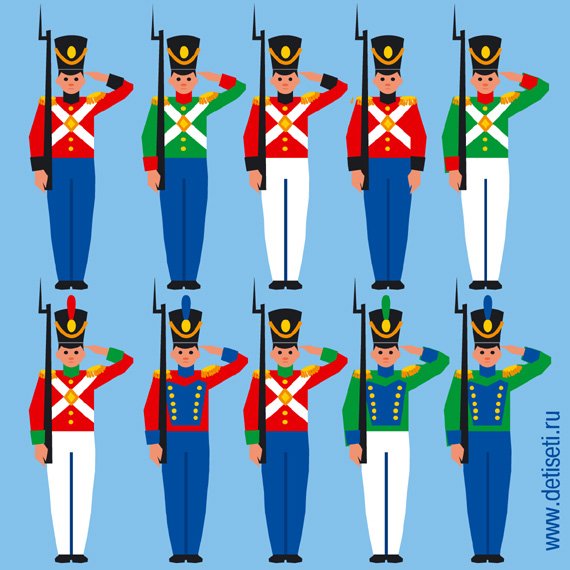 Смарш деревяных солдатик