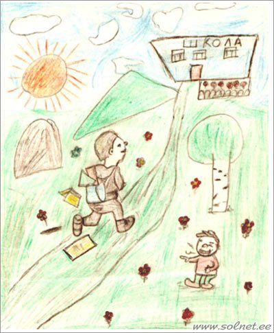 Рисунок к пословице Поспешишь людей насмешишь карандашом