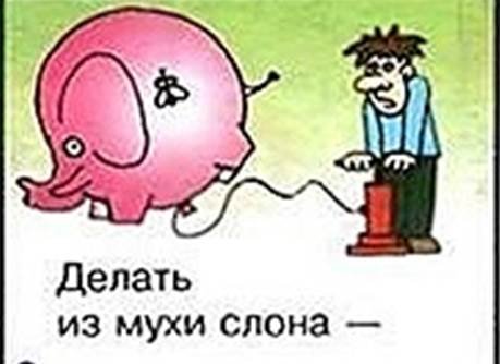 Из мухи слона фразеологизм