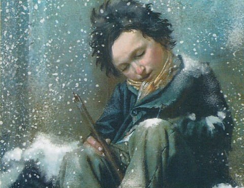 Мальчик у Христа на елке иллюстрации художников