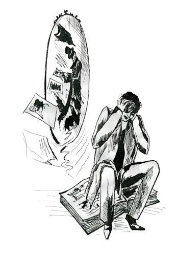 Есенин черный человек иллюстрации