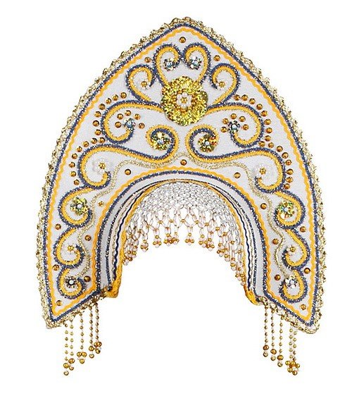 Кокошник Сударушка золотой