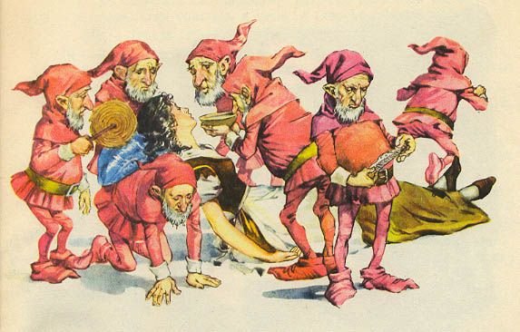 Братья Гримм - Снегурочка и семь гномов