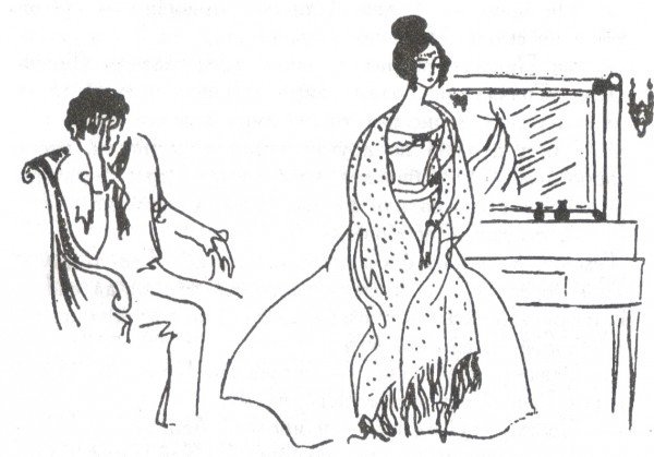 Анна Керн рисунок Пушкина 1829