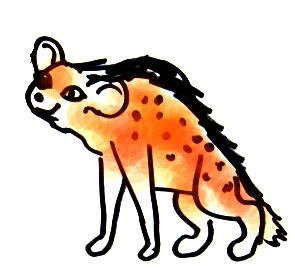 Гиена разукрашка