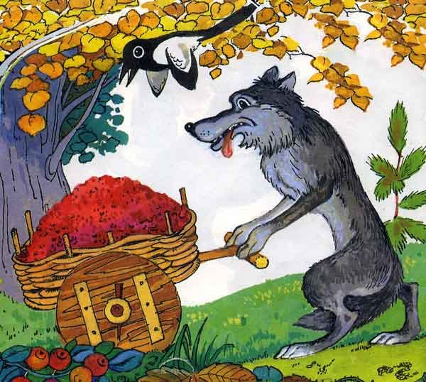 Братья Гримм волк и лиса