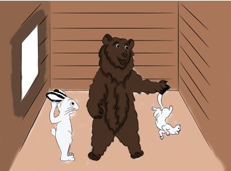 Горностай и заяц Алтайская сказка иллюстрации