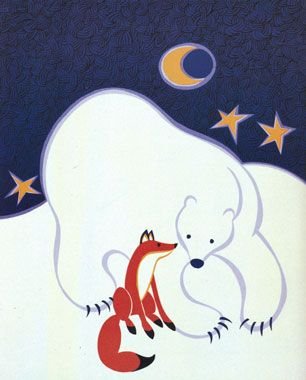 Белый медведь и лиса