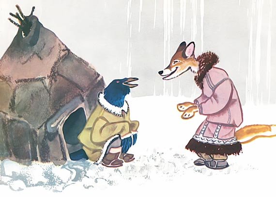 Эскимосская сказка про ворона