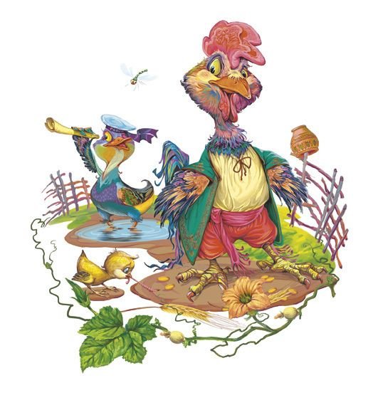 Петух и жерновцы русская народная сказка