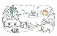 Белочка с орешком рисунок