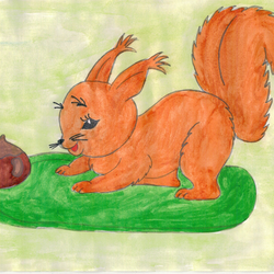 Лиса с корзинкой