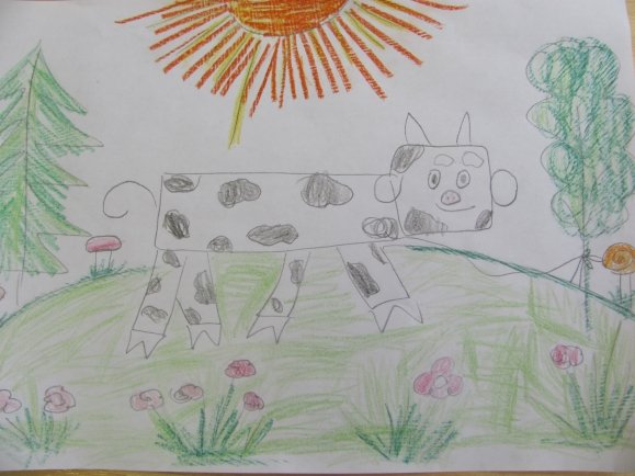 Рисование смоляной бычок старшая группа