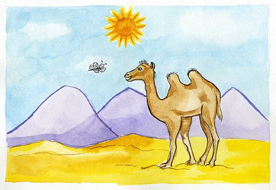 Киплинг от чего у верблюда горб рисунок детский