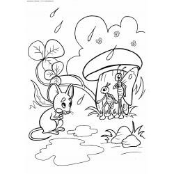 Раскраска Сутеев грибок-Теремок