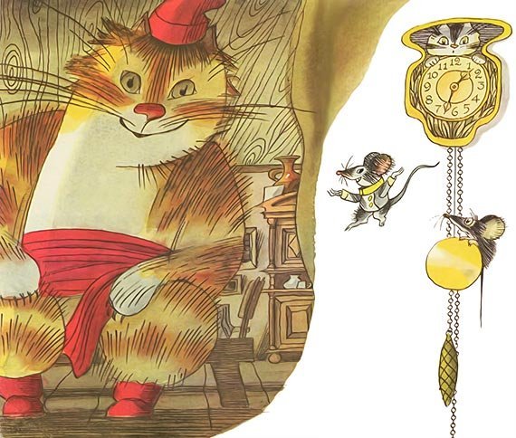 Раскраска кот и мыши для детей